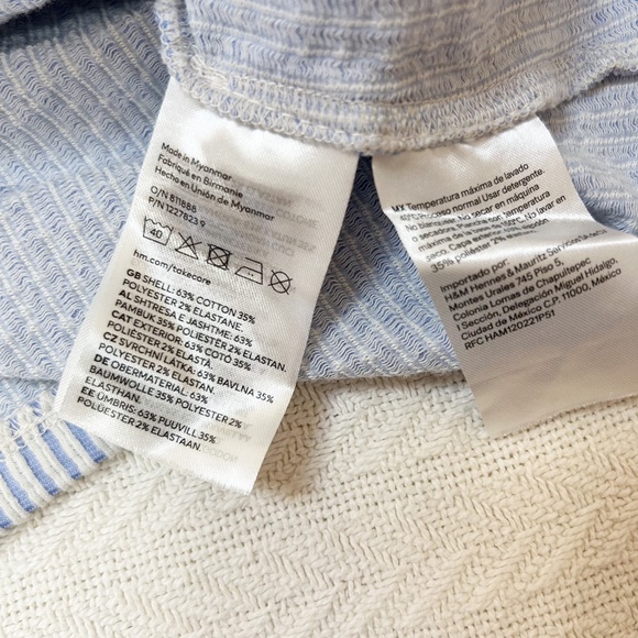 H&M Girls Blue Striped 2-Piece Top and Shorts set – sz 6x - Picture 4 of 12